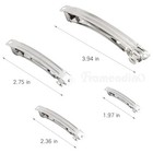 Framendino  100 Pack Blank French Barrettes Snap Hair Clips Pins Silver For 