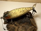 Vintage Pflueger Neverfail Minnow 5    Wood Lure W  Props   Glass Eyes     Flitter