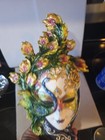 Veronese Carnival Mardi Gras Mask Peacock Cast Resin Decorative Wall Hanging