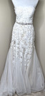 David   s Bridal Wedding Dress Size 10 Lace Mermaid Strapless Ivory Bridal Gown