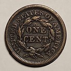 1846 Braided Hair Large Cent  beautiful  Xf Condition free Shipping  1