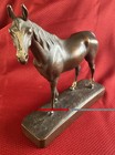 Vintage Bronzed Thoroughbred Horse Statue   7 75    Tall  8 5 Wide