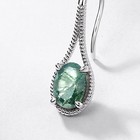 Natural Moss Agate Oval Drop Earrings S925 Sterling Silver Women Gift