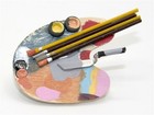 Dolls House Wooden Artist Paint Palette Set 1 12 Scale Miniature Art 135 Tumdee