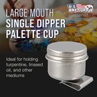 Us Art Supply Large Mouth Single Dipper Palette Cup With Clip Painting
