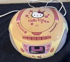 Hello Kitty Cd Boombox Cassette Player Am fm Radio Tested Read Description