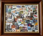 Original Unique Artwork X2   Stamps And Cigarette Cards  15   x13     Unusual Ooak
