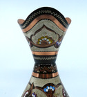 Vintage Turkish Copper Erzincanlilar Vase Hand Made In Turkey Etched painted