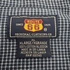 Vintage Route 66 Button Up Short Sleeve Shirt Men   s Xl Blue Black White 1990   s