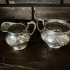 Antique Sterling Silver Sugar   Creamer Set - R Wallace  sons- 238 Grams  Mono