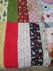  Handmade Patchwork Christmas Quilt Throw 45x63 Holiday Lap Blanket Throw