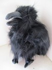 Folkmanis Raven Black Crow Realistic Plush Hand Puppet Stuffed 16  Gothic Bird