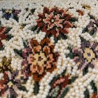 Vintage Gold Plated Frame Purse Floral Tapestry Beaded Purse Bag 