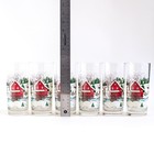 Vintage Currier And Ives Collector Series Winter Scene Tumbler Glass Set Of 6