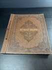 Vintage 1940s Brown Gold Embossed Scrapbook Photo Album Brown Paper Unused