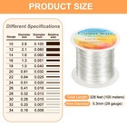 Wire 328ft 28 Gauge Copper Craft Wrapping Wire  Bright Silver