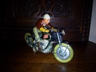 Vibrant Arnold Mac 700 Motorcycle Bike 1948 Germany Windup Tinplate Tin Toy