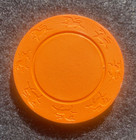  1 Vintage Poker Chip - Orange Unicorn Rare Old Gambling Casino Gaming