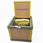 Vintage Oberlin Ohio Bait Canteen Fishing Box   Moss Refill - One Hinge Model