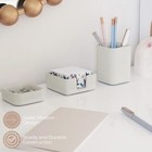 Concrete Desk Organizer Set  Pen Holder  Paperclip   Sticky Note Tray