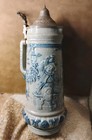 Whites Of Utica 14  Antique Beer Stein  two To Celebrate  Beer Stein W lid 