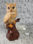 Vintage Mid Century Ceramic Owl Lamp Fairy Night Light Mcm Art Pottery 10  Tv