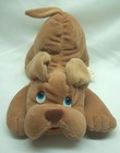 Vintage 1985 Prestige Toy Playful Tan Puppy Dog 7  Plush Stuffed Animal Toy