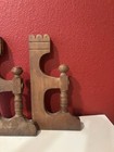 Antique Farmhouse Wooden Corbels Parts Pair Architectural Salvage Vintage