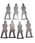 Vintage 7 Pc Pewter Military Soldier Wilton