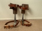 Lineman Pole tree Climbing Gaffs Adj  New Thicker Upper   Lower Straps