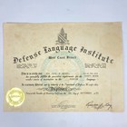1963 Defense Language Institute Russian Diploma Presidio Monterey Named