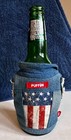 Puffin Jean Jacket Vest Us Flag Insulated Koozie Rubber Bottom Vgc