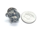 Vintage Bulldog Head Pin Dog Mascot Lapel Enamel Collectible Vintage Silver Tone