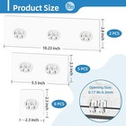 5 Pack Shower Caddy Adhesive Replacement - Strong Shower Shelf Adhesive Hooks