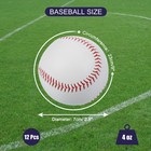 12pcs 9  Baseball Leather Baseballs Soft Bulk Standard Size T-balls Training