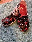 Crocs At Work Minnie Mouse Neria Clog Slip Resistant Black red Polka W7