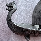Vintage Pewter Norge Norwegian Viking Tall Ship Dragon Boat Scandinavian