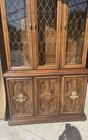 Drexel Porto Brown Wood   Glass China Cabinet  5 Doors 3 Drawers  2 Shelves