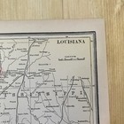 Antique Map Of Louisiana Mississippi 1893 Wall Decor Americana Historical South