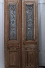 Vintage Double French Metal Glass Door L166