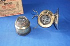 Vintage Autolite Brass Carbide Lamp   Partial Box   Coal Miner Light Antique
