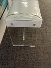 Post Modern Lucite Vanity Stool  With Cushion Seat By Hill I