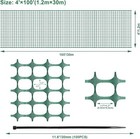 4ft X 100ft Plastic Mesh Fence W 100 Zip Ties Snow Fence Safety Garden Netting