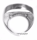 1 10  5 Gold Eagle Coin Ring Sterling Silver Smooth High Polished 