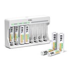 Ebl Rechargeable Batteries Aa And Aaa Ni-mh Batteries With 8-bay Battery Charger