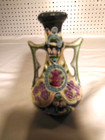 Antique 1900 Made In Japan 3-1 2 Inch Miniature Mini Nippon Moriage Ornate Vase