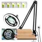  10x Long Magnifying Glass With Light And Stand  2200 Lumens Dimmable Black