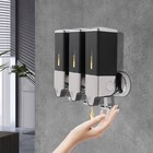Bathroom Shower Soap Shampoo Conditioner Dispenser Organizer 3 Bottle Wall Mount