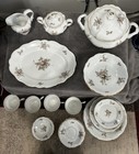 Vintage Johann Haviland  sepia Rose  1940 s China Dinnerware Set 