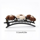 Knitted Flower Decor Hair Claw Clip Women Daily Hairstyling Hair Accessory